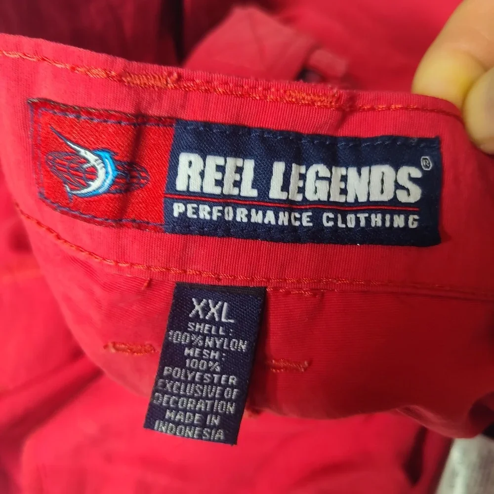 REEL LEGENDS Men Size 2XL‎ Red 100% Nylon 7